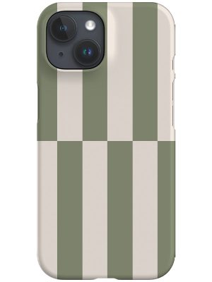 Shifted Stripes Phone Case (Linen Moss Green)