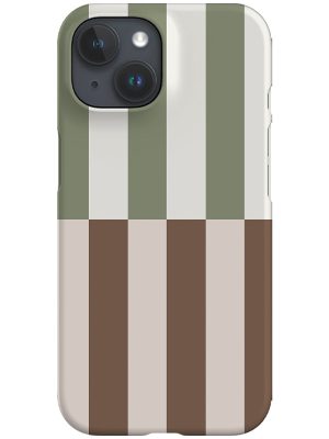 Shifted Stripes Phone Case (Rice Paper Cocoa)