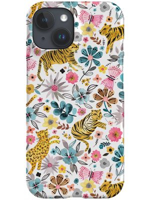 Spring Tigers and Flowers By Ninola Design Phone Case (White)