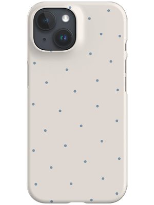 Still Dots Phone Case (Ivory Dusty Blue)
