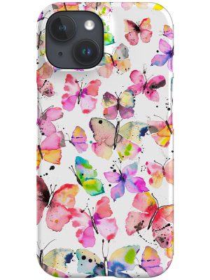 Watercolour Cottagecore Butterflies By Ninola Design Phone Case (Rainbow)