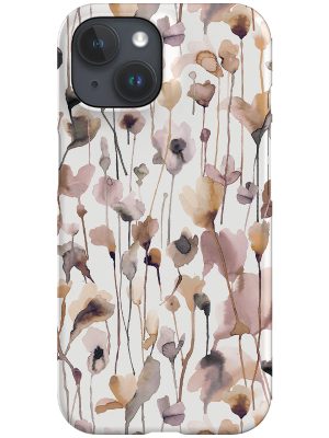 Wild Flowers Watercolour By Ninola Design Phone Case (Neutral)