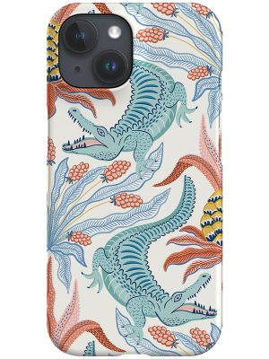 Crocodiles by Vivian Hasenclever Phone Case (White)