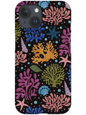 Summer Ocean Reef by Delively Dewi Phone Case (Black)