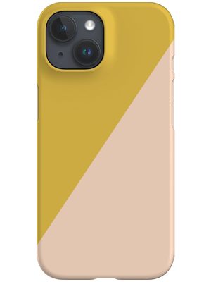 Colour Block Diagonal Phone Case (Yellow & Peach)