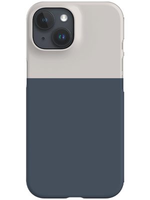 Colour Block Print Phone Case (Indigo)