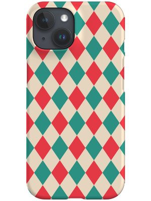 Diamond Harlequin Phone Case (Green Red)