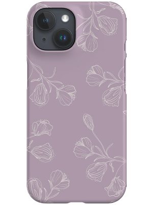 Floral Blooms Line Art Phone Case (Lilac)