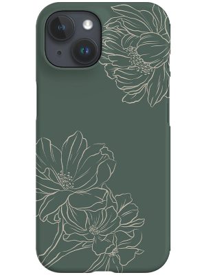 Classic Botanical Peonies Phone Case (Green Beige)