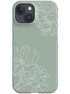 Classic Botanical Peonies Phone Case (Mint Green)