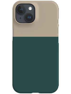 Colour Block Print Phone Case (Moody Beige Green)