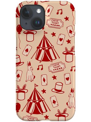 Retro Circus Mix Scatter Phone Case (Beige Red)