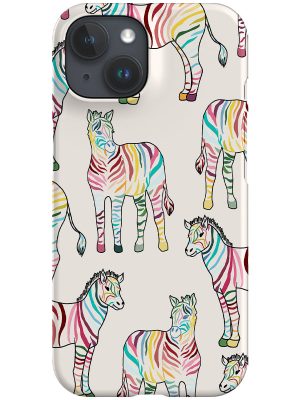 Rainbow Zebra Phone Case (Cream)