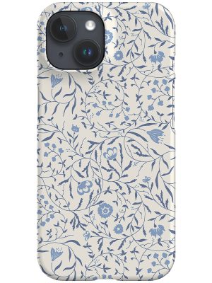Climbing Vines Flowers by Denes Anna Design Phone Case (Blue)