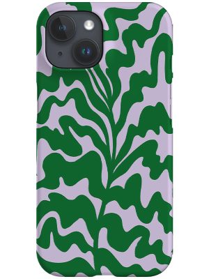 Abstract Botanical Plant Phone Case (Lilac Green)