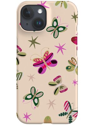 Butterfly Scatter Phone Case (Magenta Cream)