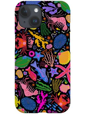 Sealife Mix by Rachel Parker Phone Case (Black)