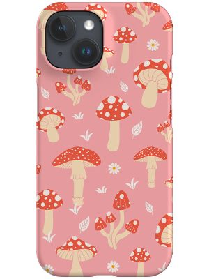 Cottagecore Cute Bold Mushroom Phone Case (Pink)