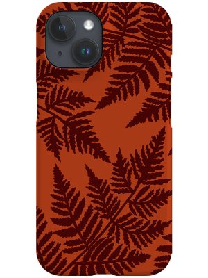 Fern Oversized Bold Scatter Phone Case (Orange Dark Red)