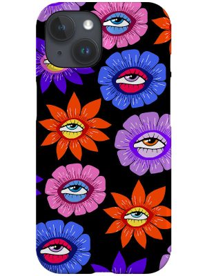 Eye Flowers Phone Case (Black)