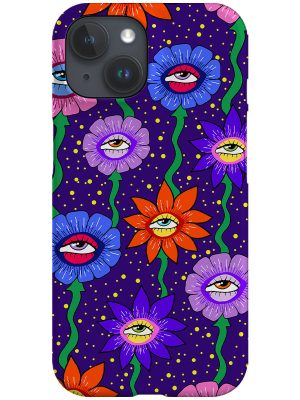 Eye Flowers Phone Case (Purple)