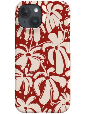 Flowerscape Fill Scatter Phone Case (Scarlet)