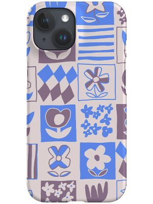 Four Flower Tile Multi Phone Case (Cornflower Lilac)