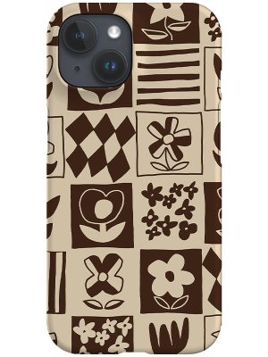 Four Flower Tile Multi Phone Case (Chocolate Cream)