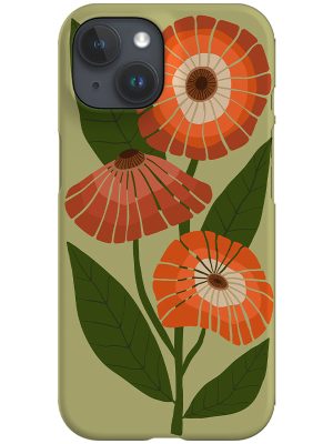 Large Flower Placement Phone Case (Green)