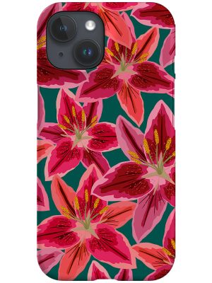 Lily Scatter Phone Case (Teal)