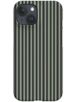 Line Study Stripes Phone Case (Sage Green Charcoal)