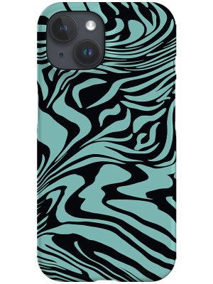 Marbled Tiger Print Phone Case (Mint)