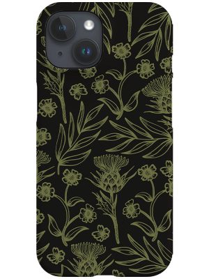 Medieval Plants Phone Case (Black Green)