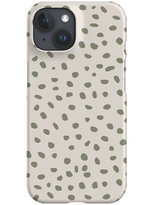 Polka Dots Mini Memphis Phone Case (Linen Moss Green)