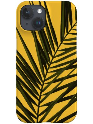 Green Palm Leaves Phone Case (Yellow)