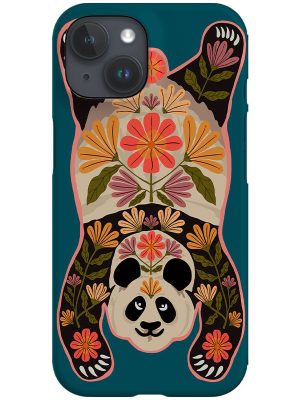 Panda Floral Phone Case (Teal)