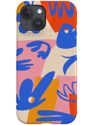 Plant Collage Phone Case (Cobalt Orange)