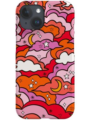 Retro Cloudscape Phone Case (Pink)