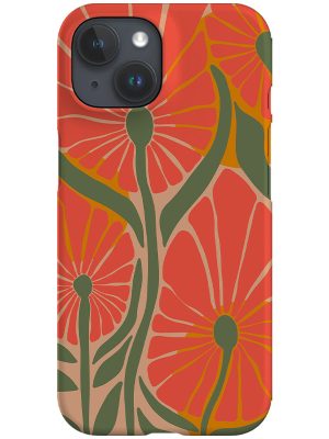Retro Flower & Sun Phone Case (Peach)