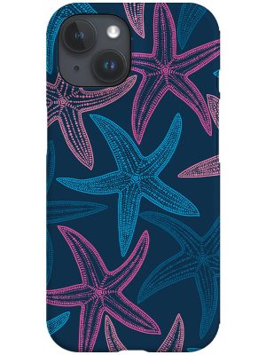 Starfish Scatter Phone Case (Navy Pink)