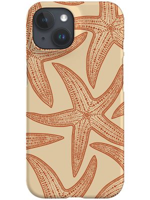 Oversized Starfish Phone Case (Beige Burnt Orange)