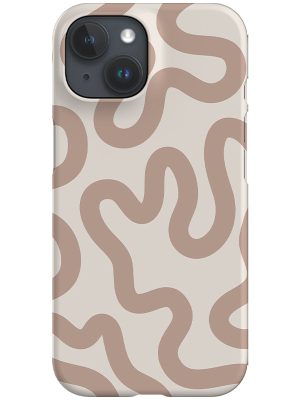 Swirl Lines Abstract Phone Case (Pale Terracotta)