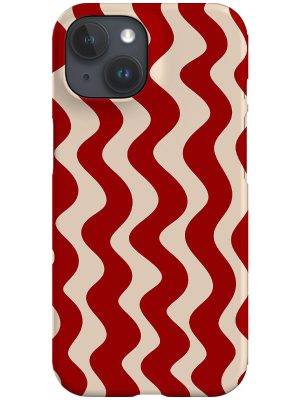 Vertical Waves Phone Case (Beige Red)