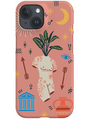 Ancient Greek Tattoo Phone Case (Peach)