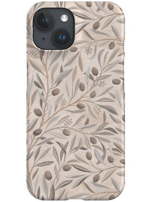 Mediterranean Painterly Olive Tree Branches By Rebecca Elfast Phone Case (Neutrals)